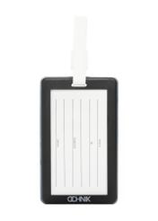 Luggage tag with airplanes AW-012-0013-7C(W26), product back view on white background.