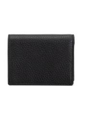 Black leather women's wallet PORES-0944G-99(Z25), product view from the back on a white background.