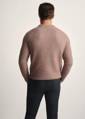 Men's camel wool sweater SWEMT-0171-24(Z25), back view of the product on the model. Half of the silhouette visible.