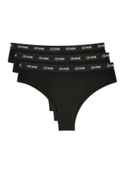 Women's Black Brazilian Shorts 3-Pack ZESDB-0001-99(W26)
