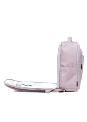 Pink backpack PLCMN-0014A-31(Z25), open product side view on white background.