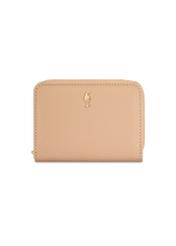 Small beige leather women's wallet PORES-0833R-1B(W26)
