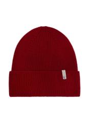 Red women's winter hat CZADT-0178-42(Z24)-01