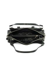 Black leather women's handbag TORES-1136A-99(Z25) - top view of the product on a white background.