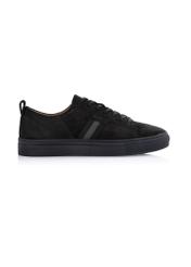 Black leather men's sneakers BUTYM-0430-99(W24)-01