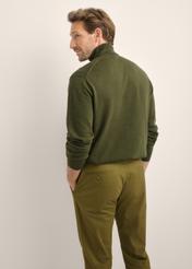 Men's green turtleneck sweater SWEMT-0095B-8B(Z26)