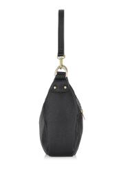 Non-rigid black shoulder bag TOREC-0885-99(W24)-02