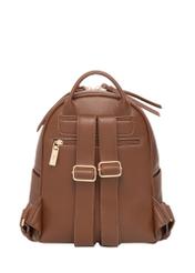 Light brown small women's backpack TOREC-1256-1G(Z26), back view of the product on a white background.