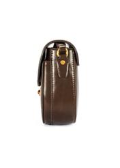 Brown women's shoulder bag TOREC-1048-89(Z25), side view of the product on a white background.