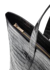 Women's croco shopper bag TORES-0700C-9G(W26), close-up of the product detail on a white background.