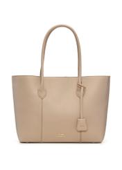 Beige women's shopper bag TOREC-1241-1B(Z26) - front product view, on a white background.