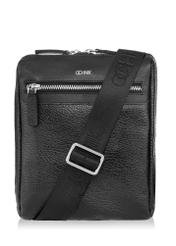 Men's leather messenger bag TORMS-0294A-99(Z25), front product view on white background.