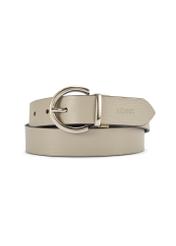 Reversible black and gray women's belt PASDS-0175B-92(Z25), product view from the front on a white background.