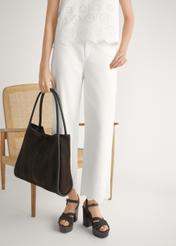 Women's suede platform sandals BUTYD-1274-1I(W26), front view of the product on the model's feet.