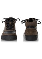 Brown leather men's sneakers BUTYM-0443-89(Z23)-03