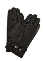 Men's leather adjustable gloves REKMS-0022A-99(Z25), product view from the front and back on a white background.