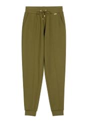 Women's khaki trousers SPODT-0108-8D(W26) - front product view, on white background.