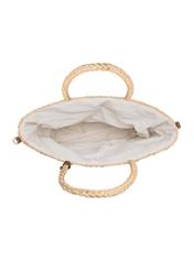 Women's straw shopper bag TOREC-0939-1E(W26), product view inside on white background.