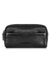 Black leather men's cosmetic bag TORMS-0432-99(Z24)-02