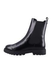Women's black leather Chelsea boots BUTYD-1010-9F(Z26), side view of the product on a white background.