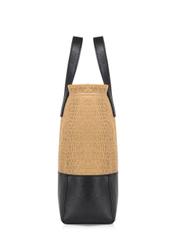 Women's bag made of artificial straw TOREC-0631-15(W22)-03