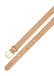 Dark beige leather women's belt PASDS-0303-1C(W26)