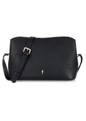 Black women's handbag with strap TOREC-0768A-99(W24)-01