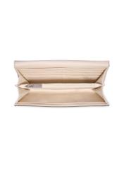 Dark beige women's wallet with cream interior POREC-0439-1K(Z26) - product view from above, on white background.