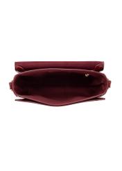 Small red croc-effect shoulder bag TOREC-1244-4C(Z26), interior view on a white background.