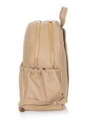 Beige leather women's backpack TORES-0914-81(W23)-02