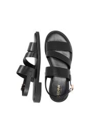 Women's leather sandals in black BUTYD-1152-98(W25)-06