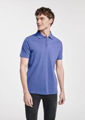 Navy blue men's polo shirt POLMT-0078-69(W25)-01