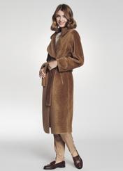 Women's wool coat with buckle FUTDT-0022-24(Z22)-02