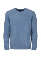 Men's cotton blue sweater SWEMT-0134-62(Z23)-03