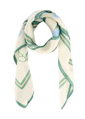 Cream women's silk scarf SZADT-0188-7B(W26), view of the folded product on a white background.