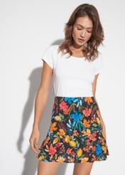 Floral skirt with frill SPCDT-0071-98(W23)-02