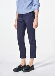 Navy blue women's trousers with a crease SPODT-0095-69(Z24) pic. 2