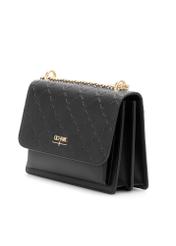 Black women's handbag with monogram TOREC-1155-99(W26), diagonal product view on a white background.