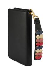 Black large wallet with decorative handle POREC-0417-99(Z25)
