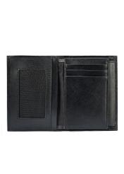 Black leather foldable men's wallet PORMS-0646-99(W25)