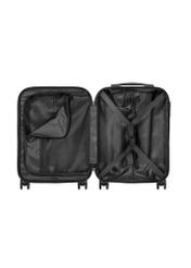 Small suitcase on wheels WALPC-0012-5E-19(W26), product view inside on white background.