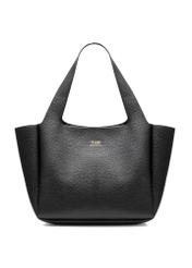 Black classic women's shopper bag TOREC-1060-99(Z25), front product view on white background.