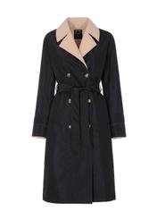 Women's double-breasted coat with belt KURDT-0368-98(W23)-03