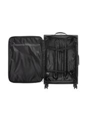 Large suitcase on wheels WALNY-0045-99-28(W26), product view inside on white background.