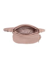 Pink women's handbag with tassels TOREC-0761-32(W23)-06