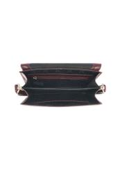 Women's leather handbag in burgundy color TORES-1189-49(Z25) - product view from above on a white background.