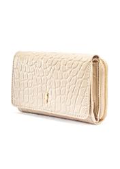 Cream croco leather women's wallet PORES-0956-12(W25)