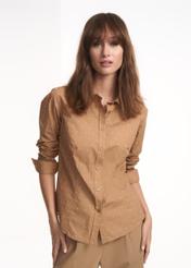 Beige women's shirt with fine oriole KOSDT-0137-82(Z22)-01