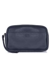 Men's navy blue leather cosmetic bag TORMS-0182A-69(W24)-01