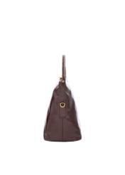 Burgundy leather women's handbag TORES-1391-4E(Z26), product view from the side on a white background.